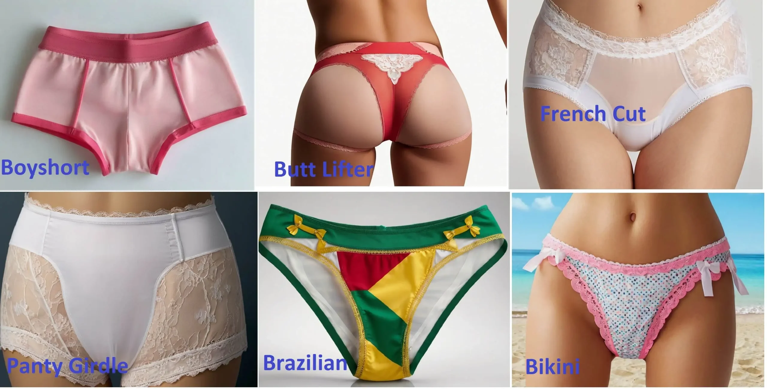 Different types of underwear